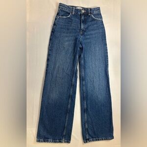 Pull & Bear - Wide Leg Jeans / High Rise - Straight - Size 0